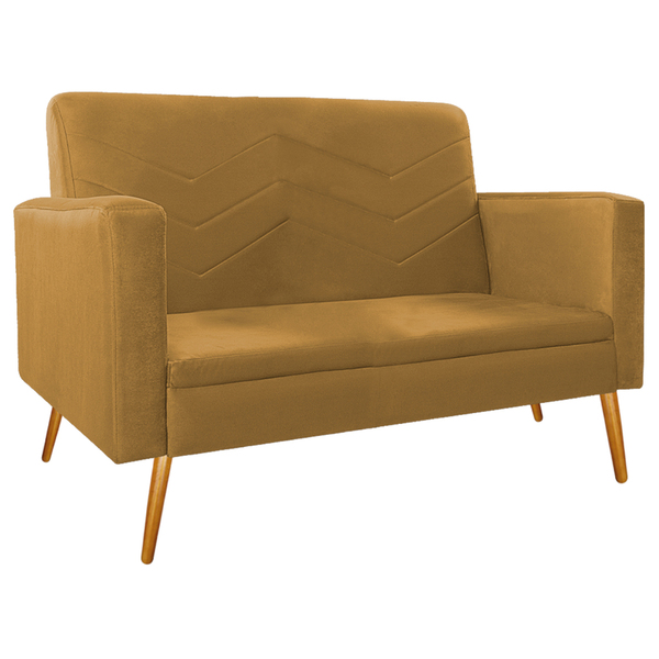 Namoradeira Decorativa Bella Palito Mel Suede - Amarena Móvei