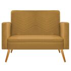 Namoradeira Decorativa Bella Palito Mel Suede - Amarena Móvei