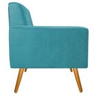 Namoradeira Decorativa Bella Palito Mel Suede Azul Turquesa -