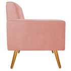 Namoradeira Decorativa Bella Palito Mel Suede Coral - Amarena