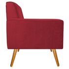 Namoradeira Decorativa Bella Palito Mel Suede Vermelho - Amar