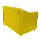 Namoradeira Decorativa Bia 2 Lugares Suede Amarelo