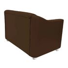 Namoradeira Decorativa Bia 2 Lugares Suede Marrom