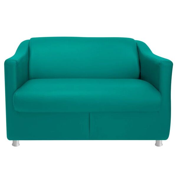 Namoradeira Decorativa Bia 2 Lugares Suede Turquesa