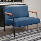 Namoradeira Decorativa Braços Fixo Jade Azul