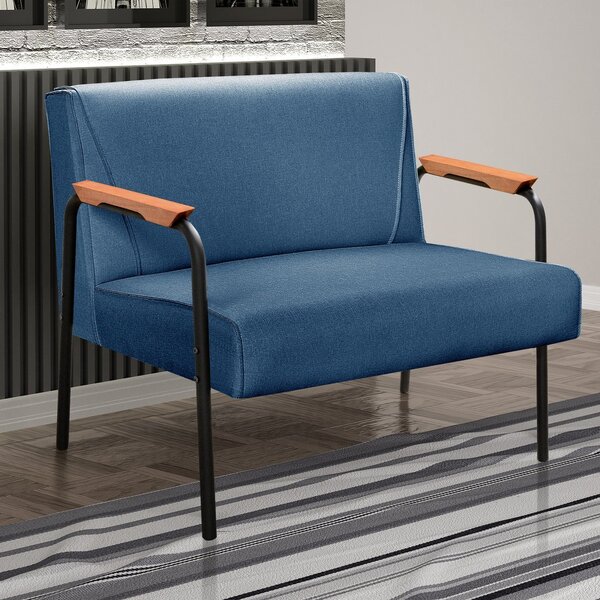 Namoradeira Decorativa Braços Fixo Jade Azul