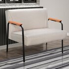 Namoradeira Decorativa Braços Fixo Jade Bege