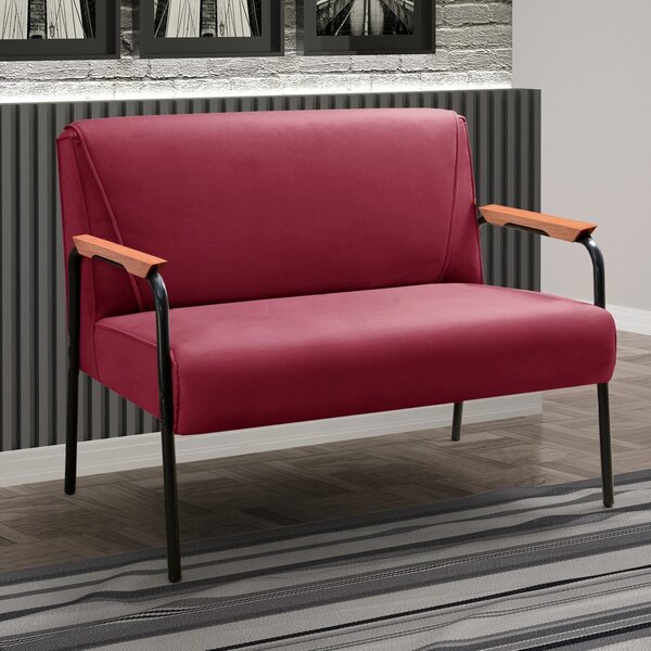 Namoradeira Decorativa Braços Fixo Jade Bordô