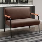 Namoradeira Decorativa Braços Fixo Jade Marrom