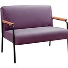 Namoradeira Decorativa Braços Fixo Jade Roxo