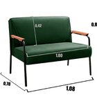 Namoradeira Decorativa Braços Fixo Jade Verde