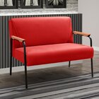 Namoradeira Decorativa Braços Fixo Jade Vermelho