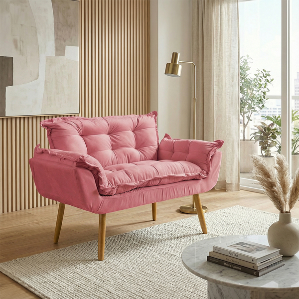 Namoradeira Decorativa Confortável Para Sala Recepção Consult