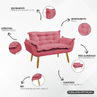 Namoradeira Decorativa Confortável Para Sala Recepção Consult