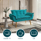 Namoradeira Decorativa Confortável Para Sala Recepção Consult