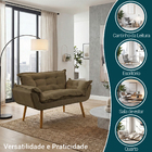 Namoradeira Decorativa Confortável Para Sala Recepção Consult