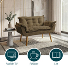 Namoradeira Decorativa Confortável Para Sala Recepção Consult