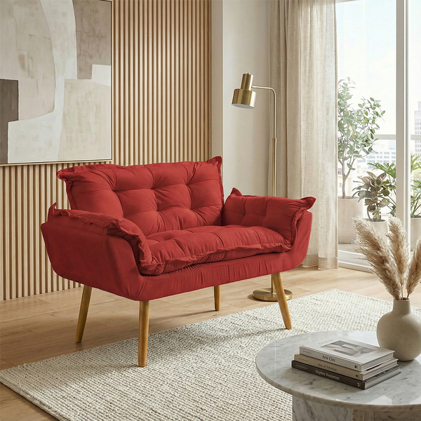 Namoradeira Decorativa Confortável Para Sala Recepção Consult