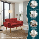 Namoradeira Decorativa Confortável Para Sala Recepção Consult