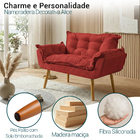 Namoradeira Decorativa Confortável Para Sala Recepção Consult