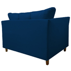 Namoradeira Decorativa Isis Pés Trapézio Suede Azul Marinho -