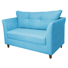 Namoradeira Decorativa Isis Pés Trapézio Suede Azul Royal - D