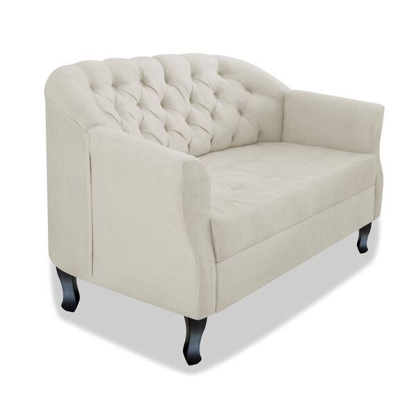 Namoradeira Decorativa Julia A02 Suede - Amarena Móveis - Bege