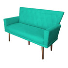 Namoradeira Decorativa Julieta 1 20 M Pés Madeira Suede Turqu