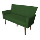 Namoradeira Decorativa Julieta 1 20 M Pés Madeira Suede Verde