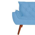 Namoradeira Decorativa Melissa 2 Lugares Pés Madeira Suede Az