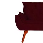 Namoradeira Decorativa Melissa 2 Lugares Pés Madeira Suede Ma