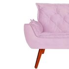 Namoradeira Decorativa Melissa 2 Lugares Pés Madeira Suede Ro