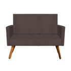 Namoradeira Decorativa Nina Suede Marrom