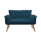 Namoradeira Decorativa Opala Deluxe Suede Azul Marinho