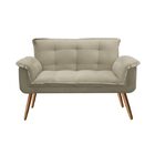 Namoradeira Decorativa Opala Deluxe Suede Bege