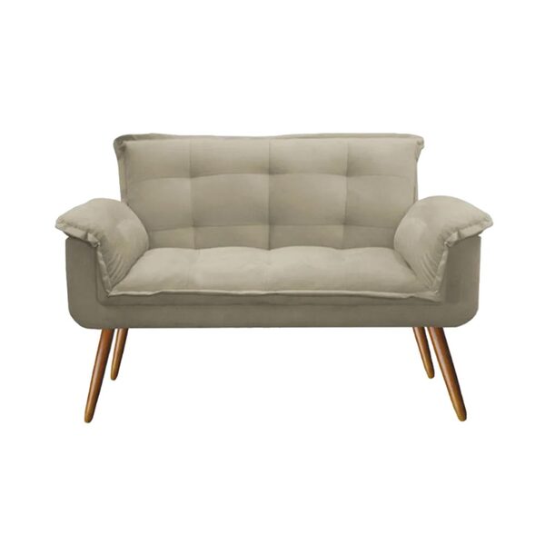 Namoradeira Decorativa Opala Deluxe Suede Bege