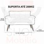 Namoradeira Decorativa Opala Deluxe Suede Cinza