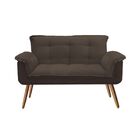 Namoradeira Decorativa Opala Deluxe Suede Marrom