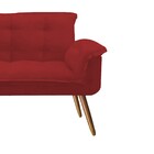Namoradeira Decorativa Opala Deluxe Suede Vermelho