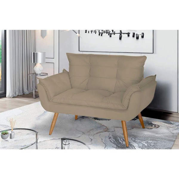 Namoradeira Decorativa Opalla - Bege Claro