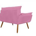 Namoradeira Decorativa Para Sala De Estar Opala Suede Rosa -