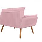 Namoradeira Decorativa Para Sala De Estar Opala Suede Rosê -