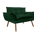 Namoradeira Decorativa Para Sala De Estar Opala Suede Verde -