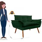 Namoradeira Decorativa Para Sala De Estar Opala Suede Verde -