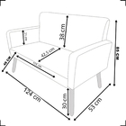 Namoradeira Decorativa Para Sala Nina Com Base E Capitonê Sue