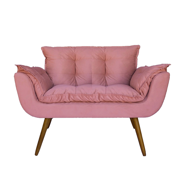 Namoradeira Decorativa Perola Suede Rosa