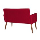 Namoradeira Decorativa Sala De Estar Emily Suede Vermelho