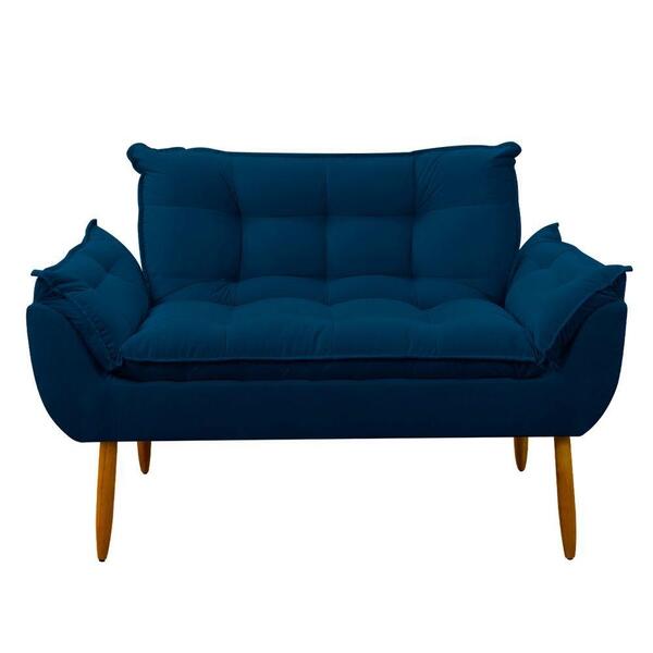 Namoradeira Decorativa Sala De Estar Escritório Quarto Azul M