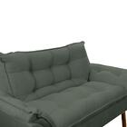 Namoradeira Decorativa Sala De Estar Escritório Quarto Cinza