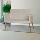 Namoradeira Decorativa Sala De Estar Nina Suede Bege Claro